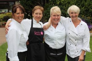 Karen Ford (left) and Lesley Waters (right) at Lesley's cook school